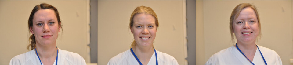 De har et nøkternt og profesjonelt forhold til mikrober som kan utløse panikk hos folk flest, og trives med arbeidet på beredskapslaben. Fra venstre: Veronica Jensen, Irene Rauk og Margrete Solheim. Foto: Svein Arild Nesje-Sletteng