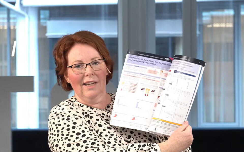Mette Lundstrøm Dahl holdt foredraget 'Hvordan formidle via poster?'