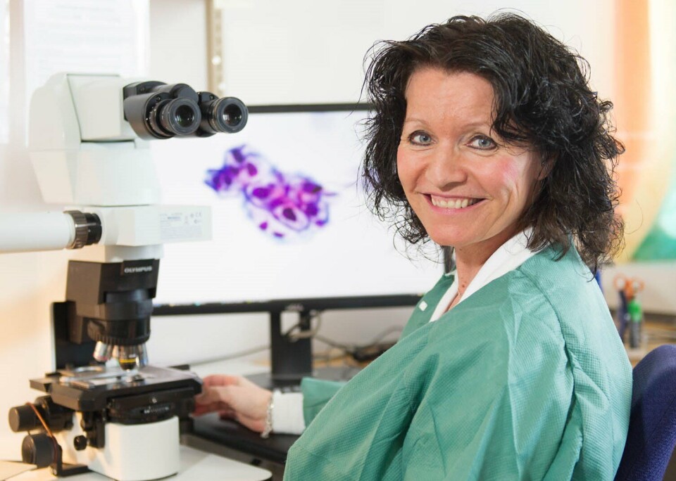 Raja Levorsen er fagansvarlig bioingeniør på cytologisk seksjon ved patologiavdelingen på Sykehuset i Vestfold. Hun har 22 års fartstid ved avdelingen og har aldri arbeidet med annet enn cytologi. Fagbioingeniør Raja Levorsen