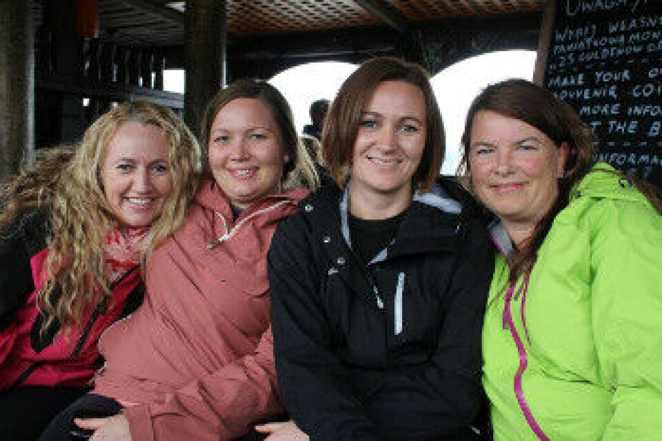 Noklus-ansatte var samlet til jubileumskonferanse i Gdansk i begynnelsen av september. Fra venstre: Laboratoriekonsulentene Bente Nygaard (Noklus Vestfold), Anita Ellevold Olsen, Barbro Henriksen og Marianne Fagermo Kletteng (alle tre Noklus Nordland). Foto: Steinar Holmeset