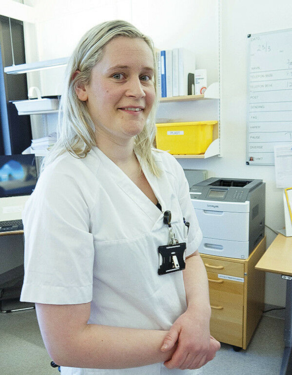 Vibeke Søllesvik kunne tenkt seg litt labarbeid, men hun kunne ikke tenkt seg å bli bioingeniør. Foto: Grete Hansen