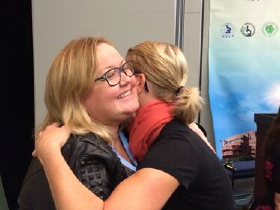 Mange sto i kø for gratulere Marie Nora Roald da hun ble valgt som president elect. Hun konkurrerte med to andre kandidater om vervet. Foto: Lisa Husby Sande Marie, President elect