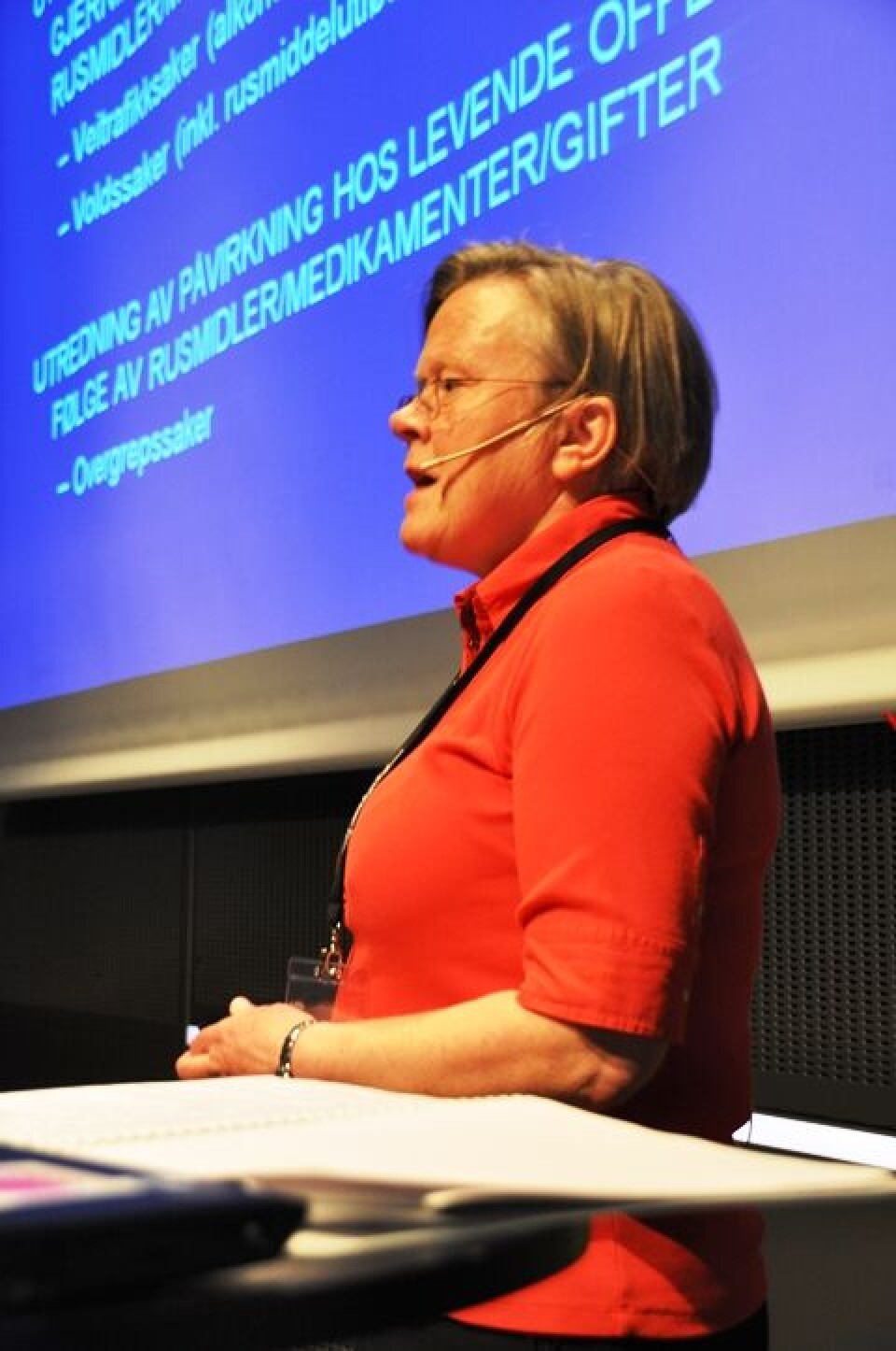 Senioringeniør Kirsten M.Olsen holdt foredrag om rettstoksikologi