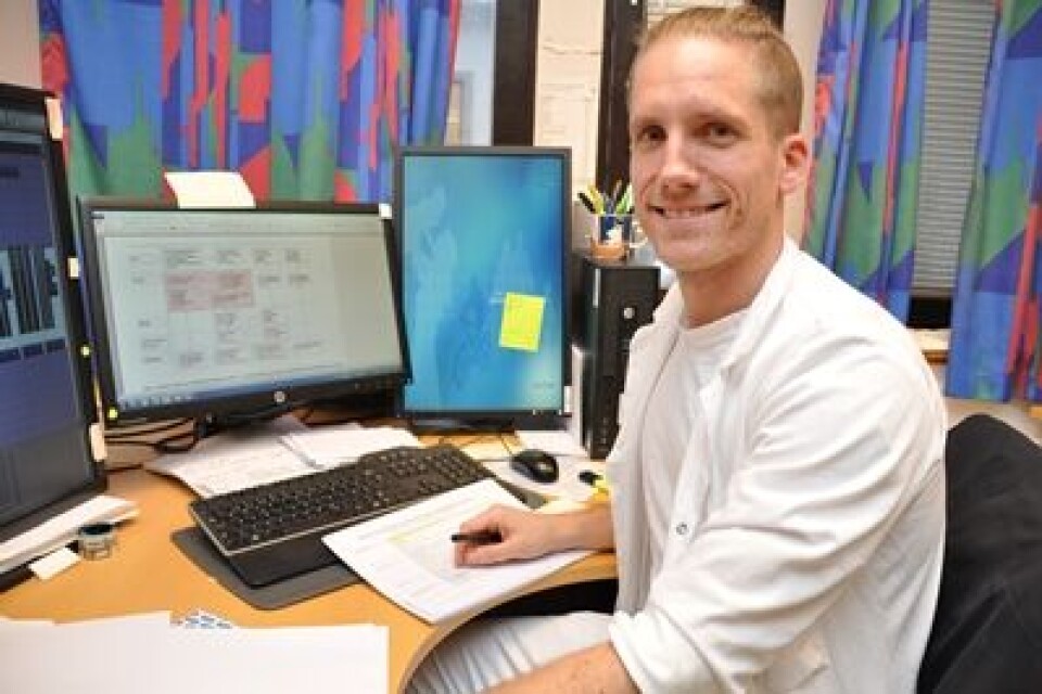 Andreas Mjøen er fagsystemansvarlig bioingeniør og laboratoriets selvlærte dataguru. Andreas Mjøen