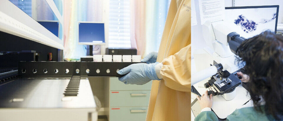 Cervixcytologi og HPV-testing (til venstre) i livmorhalskreftscreeningen skal samles ved OUS, Ahus og Sykehuset Østfold. Det bestemte styret i Helse Sør-Øst i midten av september. Illustrasjonsfoto: Tomas Moss, tomas@icu.no