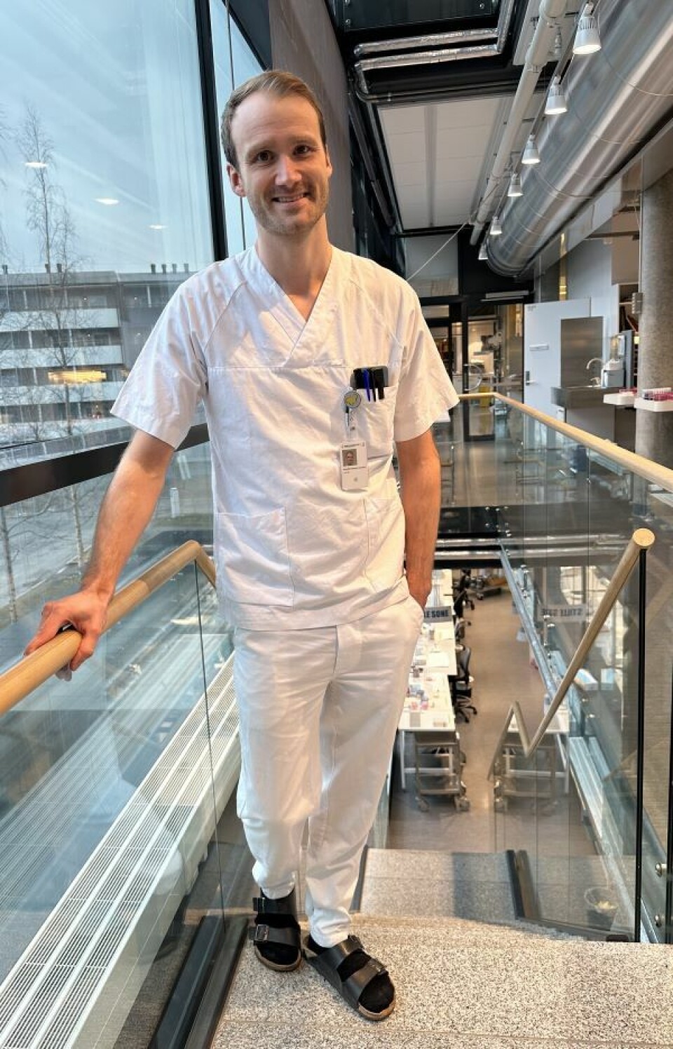 Kristoffer Hammer Endresen er overlege ved mikrobiologisk avdeling i Bodø, og en av initiativtakerne til studien. Foto: kommunikasjon.ntb.no