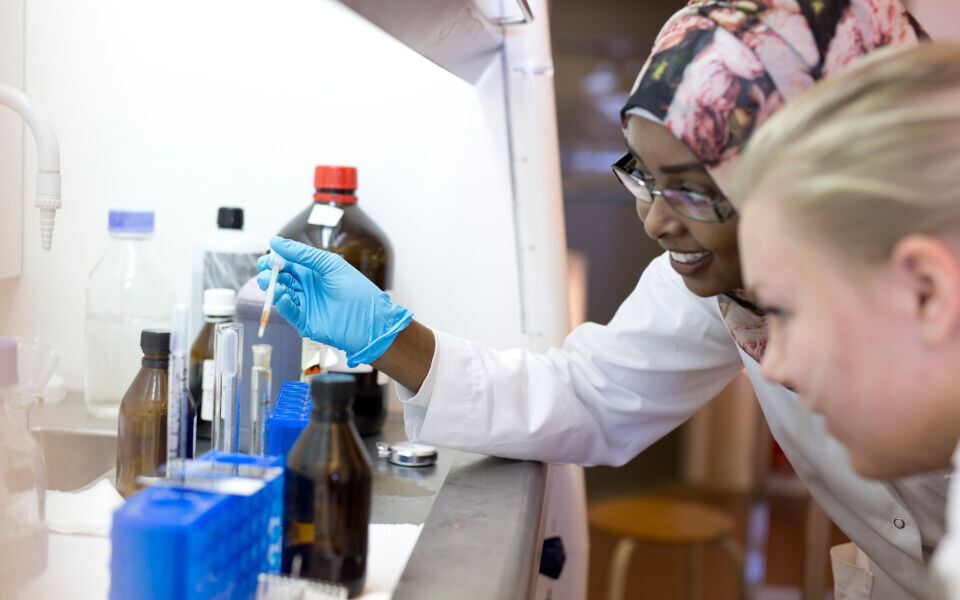 Vi kan gjøre en ekstra innsats allerede når studentene kommer til oss i praksis, og vise alt det spennende de kan oppleve på laboratoriet. Illustrasjonsfoto: Annette Larsen