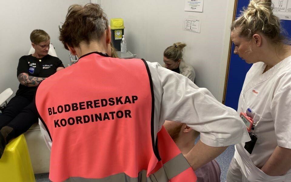 Fra en øvelse i Finnmark der den vandrende blodbanken var involvert. Foto: Torunn O. Apelseth