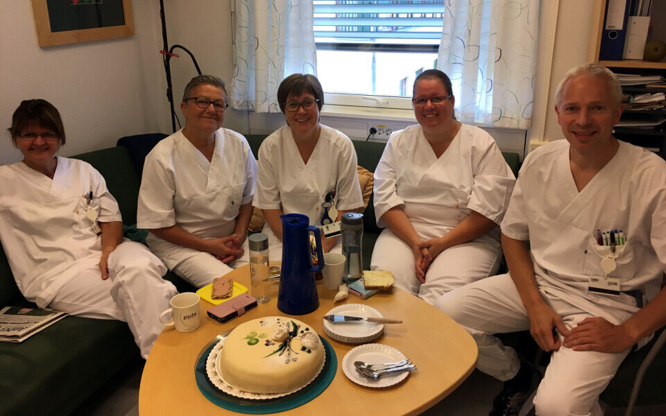 Kakelunsj på laben i Flekkefjord. Foto: Privat