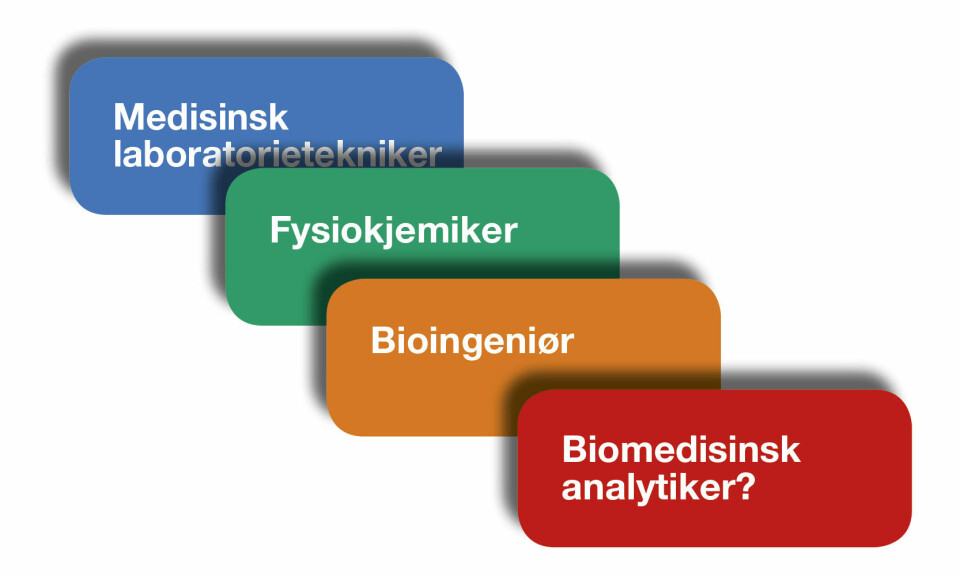 Yrkestittelen bør være bioanalytiker eller biomedisinsk analytiker