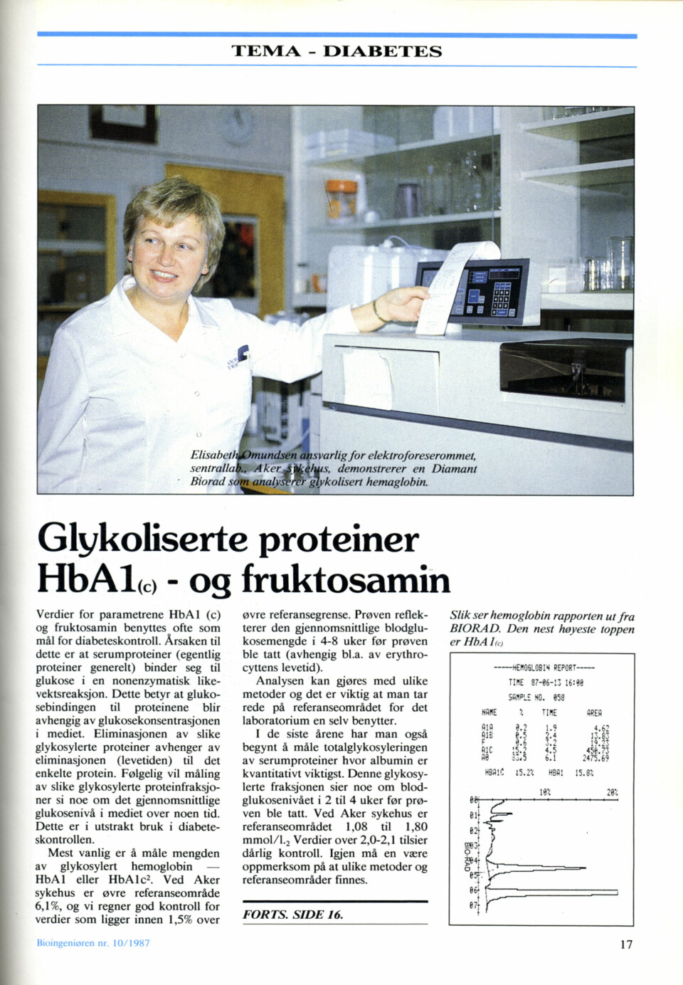 1987: Fargebilder hørte til unntaket. Første gang det ble brukt farger i nesten hele utgaven, var i nr. 10 1987. Bioingeniøren side