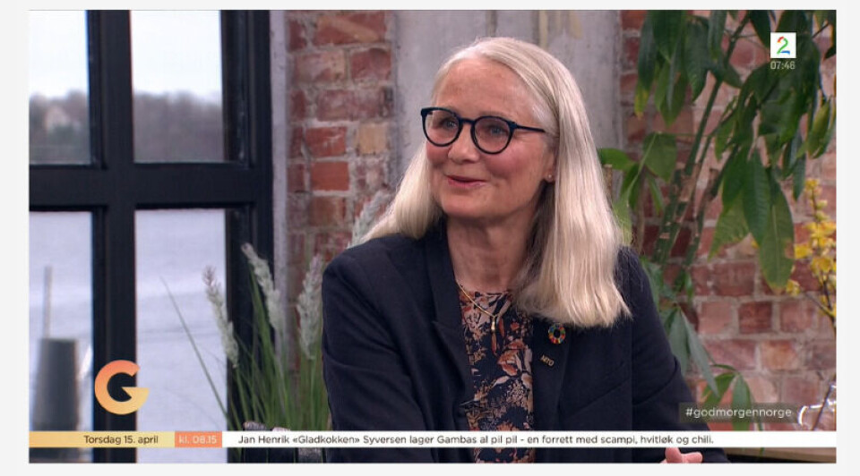BFIs fagstyreleder, Rita von der Fehr, på 'God morgen Norge' på Bioingeniørdagen.