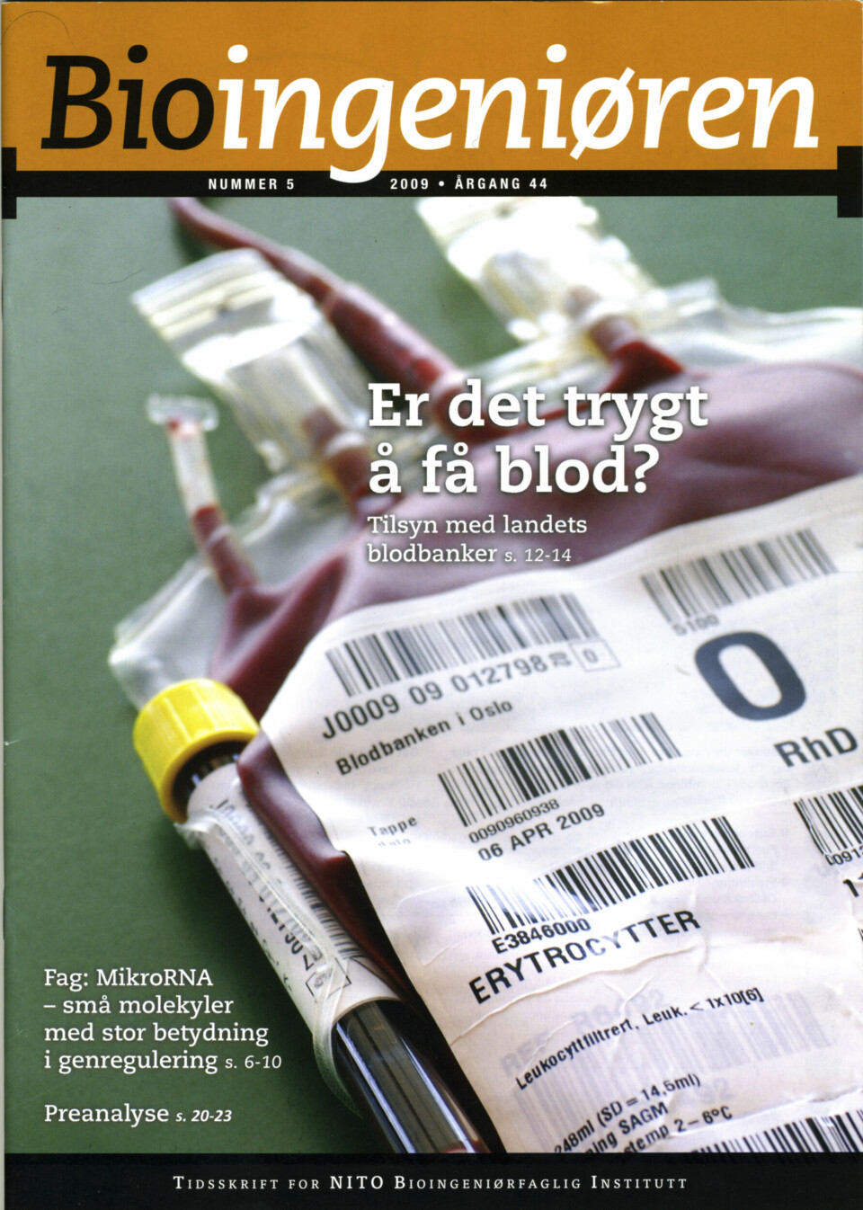 2009: Bioingeniøren i ny drakt. Bioingeniøren forside