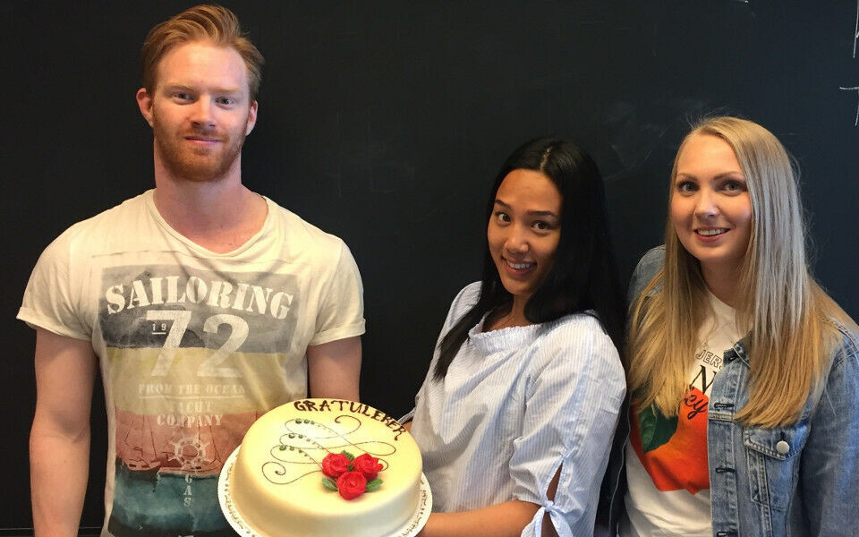 Vinnerne: Emil Løvstakken, Sara Tran og Elisa Folgerø Sandnes. Foto: Privat