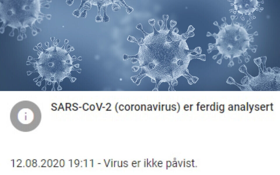 Denne teksten er én måte å presentere et koronaprøvesvar på. Men hvilken måte er den beste for å unngå at noen misforstår svaret? Illustrasjon: iStock / Bioingeniøren
