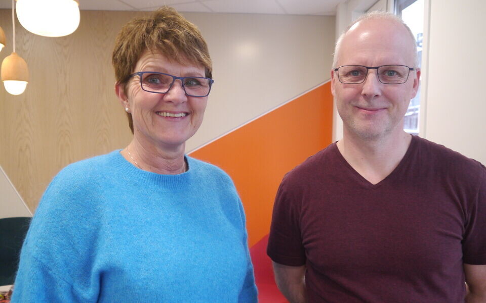 Ruby Lill Skogheim og Audun Larsen. Foto: Grete Hansen