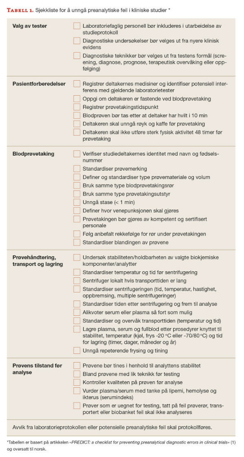 Preanalytiske utfordringer i kliniske forskningsstudier - hvordan kan bioingeniøren bidra?