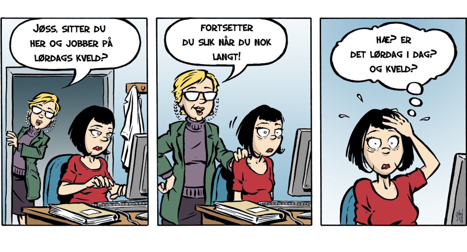 Det kan være hardt å være forskar! Illustrasjon: Sven Tveit