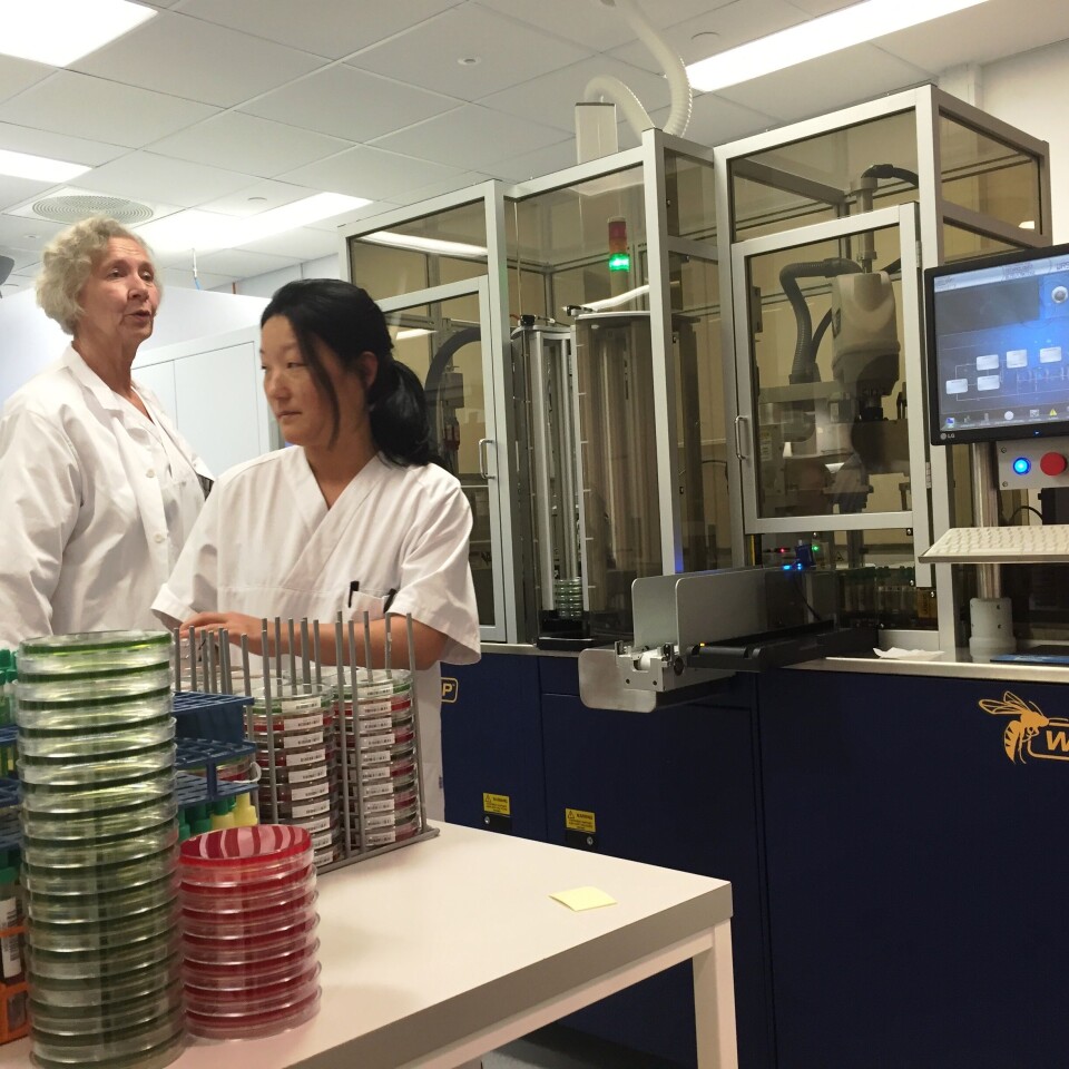 Fagansvarlig bioingeniør Kim Marie Sønneland har hendene fulle med WASP om dagen. Anlegget er ennå ikke i rutinedrift. Fagansvarlig bioingeniør Kim Marie Sønneland har hendene fulle med WASP om dagen. Anlegget er ennå ikke i rutinedrift.