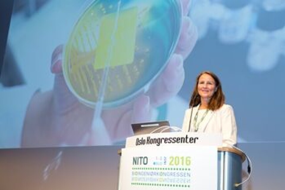 Fagstyreleder Rita von der Fehr ønsket deltakerne velkommen til kongressen. Foto: Annette Larsen Rita von der Fehr