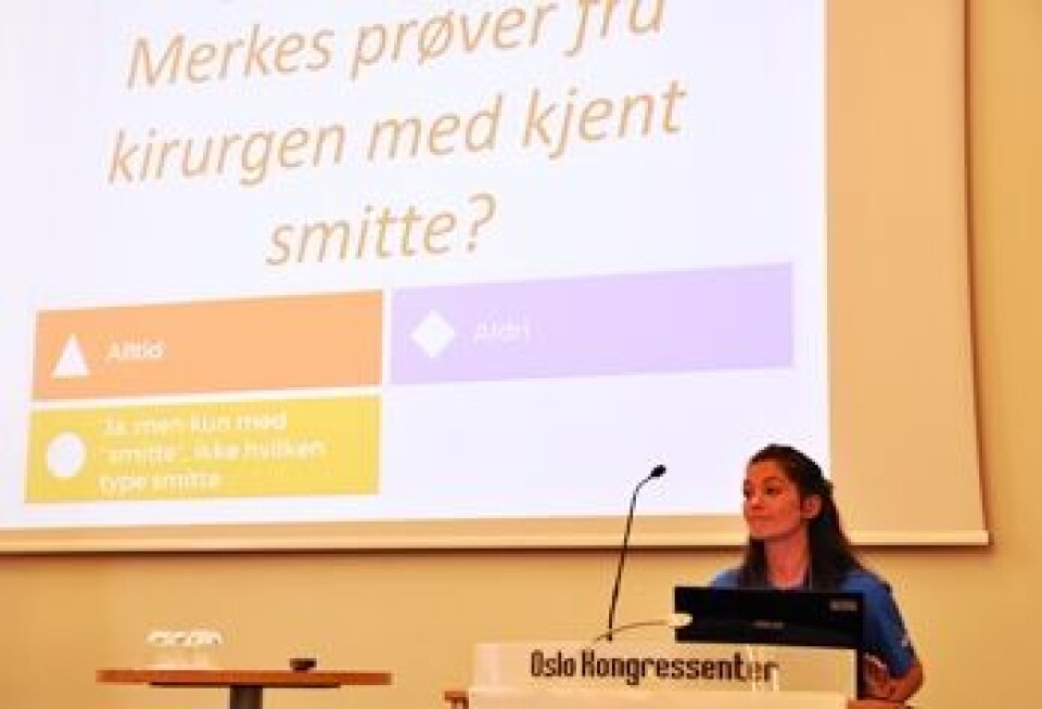 Om håndtering av kjent smitte i patologilaboratorier, med Helene Tuft Stavnes fra OUS. Helene Tuft Stavnes