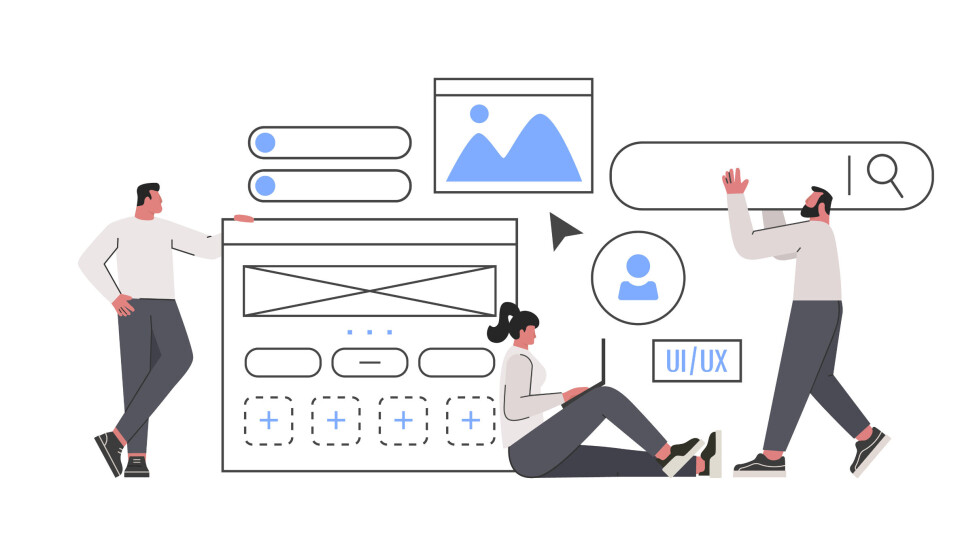 Bioingeniørens nettutgave fikk nytt design på tampen av 2024. Designer team working on ui ux design, mobile application or web landing page. Creating functional web interface design for website or application. Flat vector illustration.
