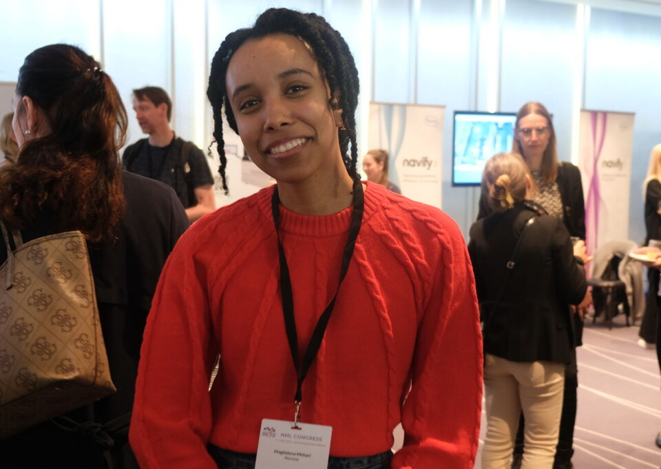 Magdalena Amare Mehari deltok i Nordisk bioingeniørkongress (NML) sitt studentforum, som eneste student fra Norge. Hun ble fascinert av et foredrag om bruk av KI til å identifisere tumorceller. Magdalena Amare Mehari, bioingeniørstudent fra NTNU Ålesund. Deltok på NML sitt studentforum i 2025.