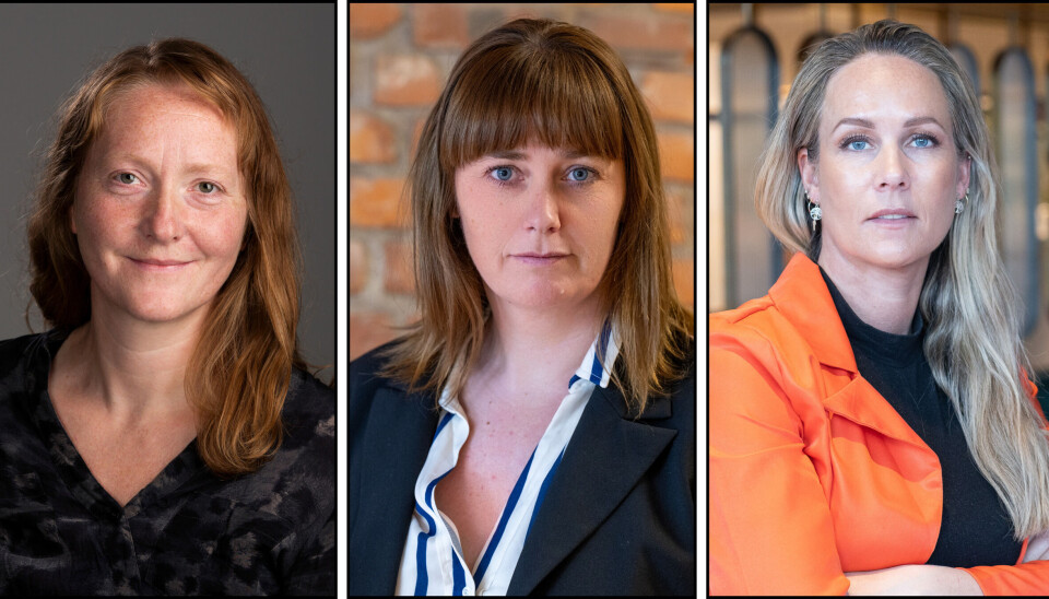 De advarer mot bioingeniørmangelen og konsekvensene av den. Fra venstre: Studieprogramleder Elisabeth Ersvær fra bioingeniørutdanningen i Innlandet, Kaja Marienborg, fagstyreleder i NITO BFI og Heidi Andersen, instituttleder i NITO BFI.